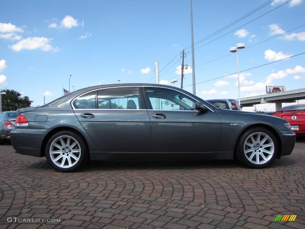 2004 7 Series 745Li Sedan - Slate Green Metallic / Basalt Grey/Flannel Grey photo #6