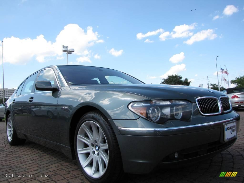 2004 7 Series 745Li Sedan - Slate Green Metallic / Basalt Grey/Flannel Grey photo #7