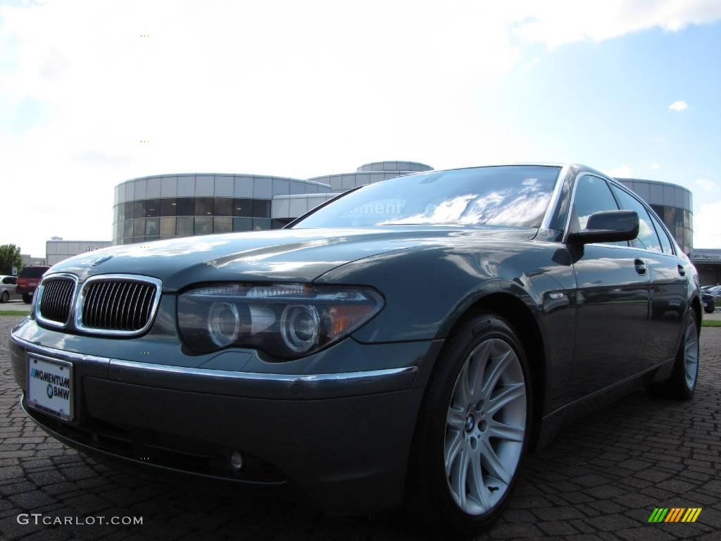 2004 7 Series 745Li Sedan - Slate Green Metallic / Basalt Grey/Flannel Grey photo #9