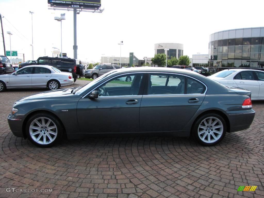 2004 7 Series 745Li Sedan - Slate Green Metallic / Basalt Grey/Flannel Grey photo #10