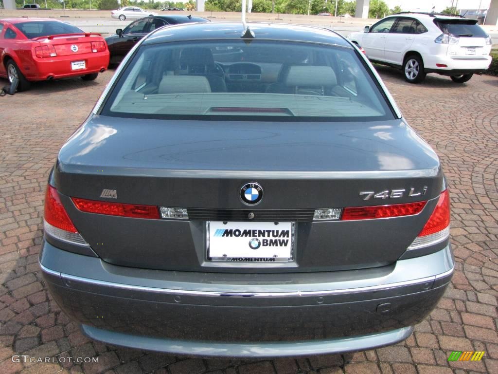 2004 7 Series 745Li Sedan - Slate Green Metallic / Basalt Grey/Flannel Grey photo #12