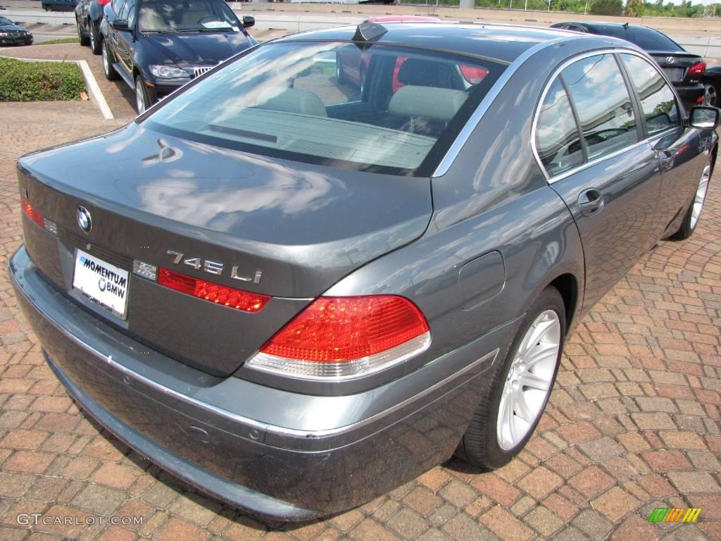 2004 7 Series 745Li Sedan - Slate Green Metallic / Basalt Grey/Flannel Grey photo #13