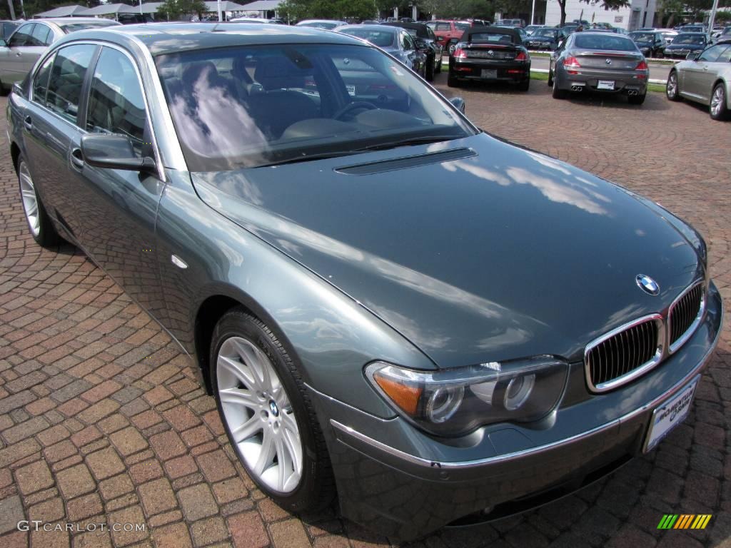 2004 7 Series 745Li Sedan - Slate Green Metallic / Basalt Grey/Flannel Grey photo #15