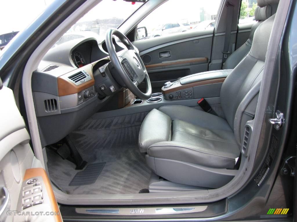 2004 7 Series 745Li Sedan - Slate Green Metallic / Basalt Grey/Flannel Grey photo #17