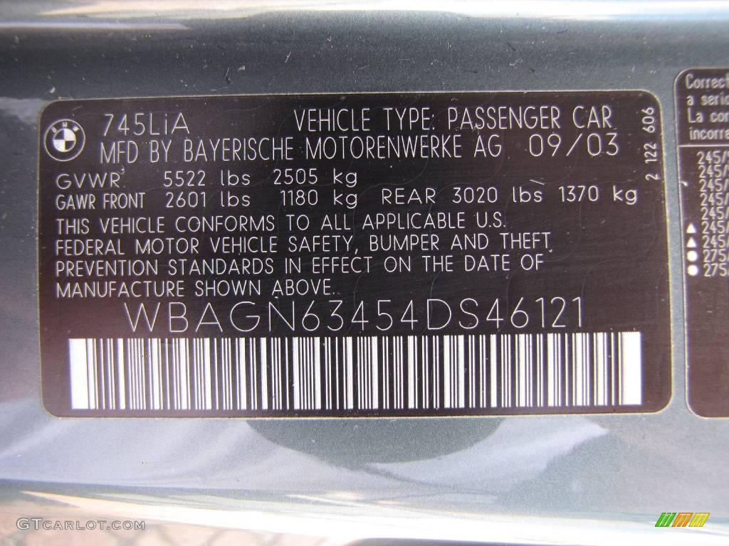 2004 7 Series 745Li Sedan - Slate Green Metallic / Basalt Grey/Flannel Grey photo #32
