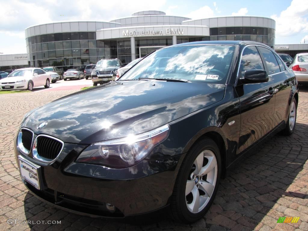 2005 5 Series 530i Sedan - Black Sapphire Metallic / Black photo #1