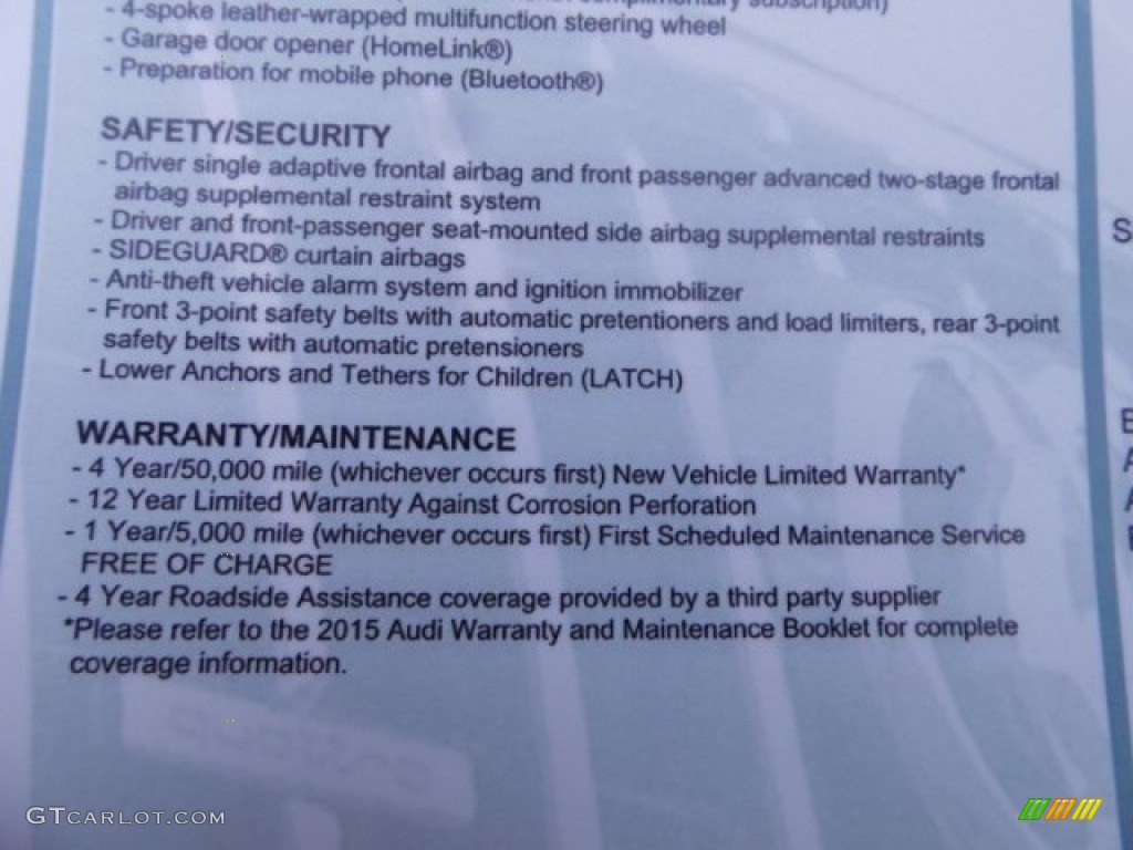 2015 A4 2.0T Premium Plus quattro - Florett Silver Metallic / Black photo #37