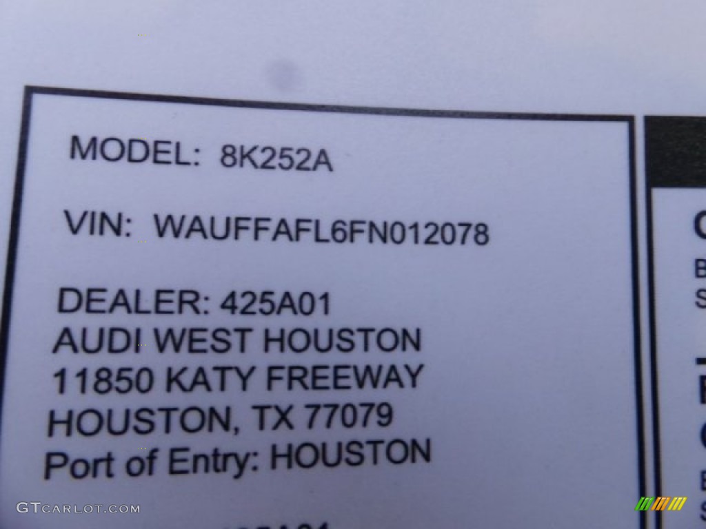 2015 A4 2.0T Premium Plus quattro - Florett Silver Metallic / Black photo #38