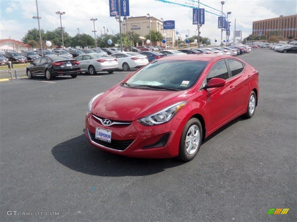 2015 Elantra SE Sedan - Geranium Red / Gray photo #1