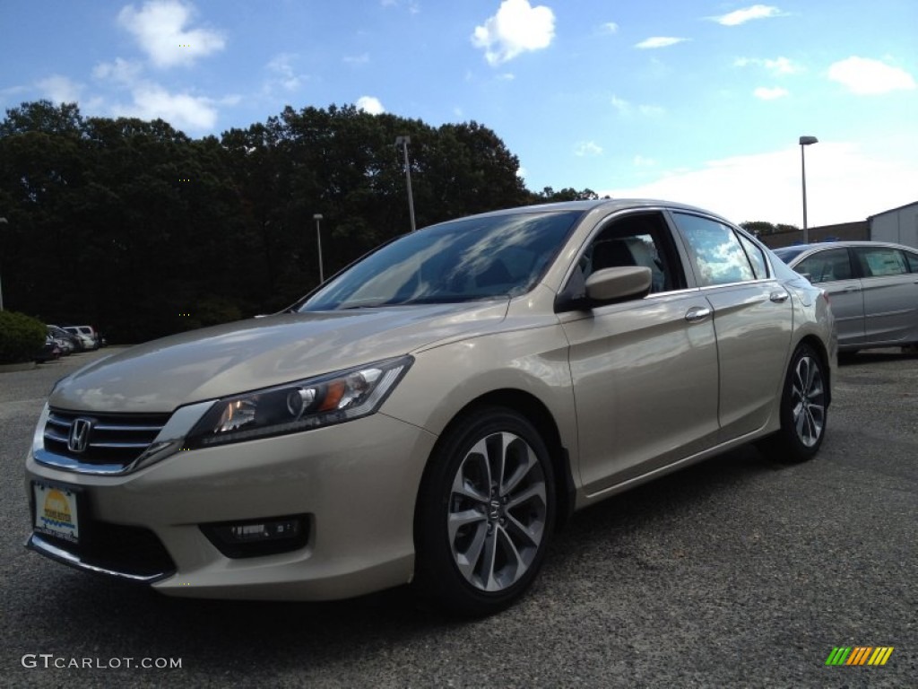 2014 Accord Sport Sedan - Champagne Frost Pearl / Black photo #1