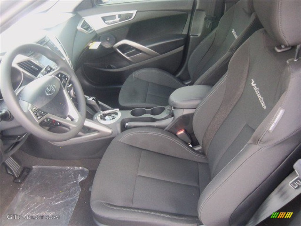 Black Interior 2015 Hyundai Veloster Standard Veloster Model Photo #98392696
