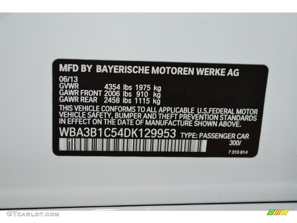 2013 3 Series 320i Sedan - Alpine White / Venetian Beige photo #11