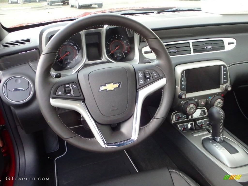 2015 Chevrolet Camaro LT/RS Coupe Black Steering Wheel Photo #98395180