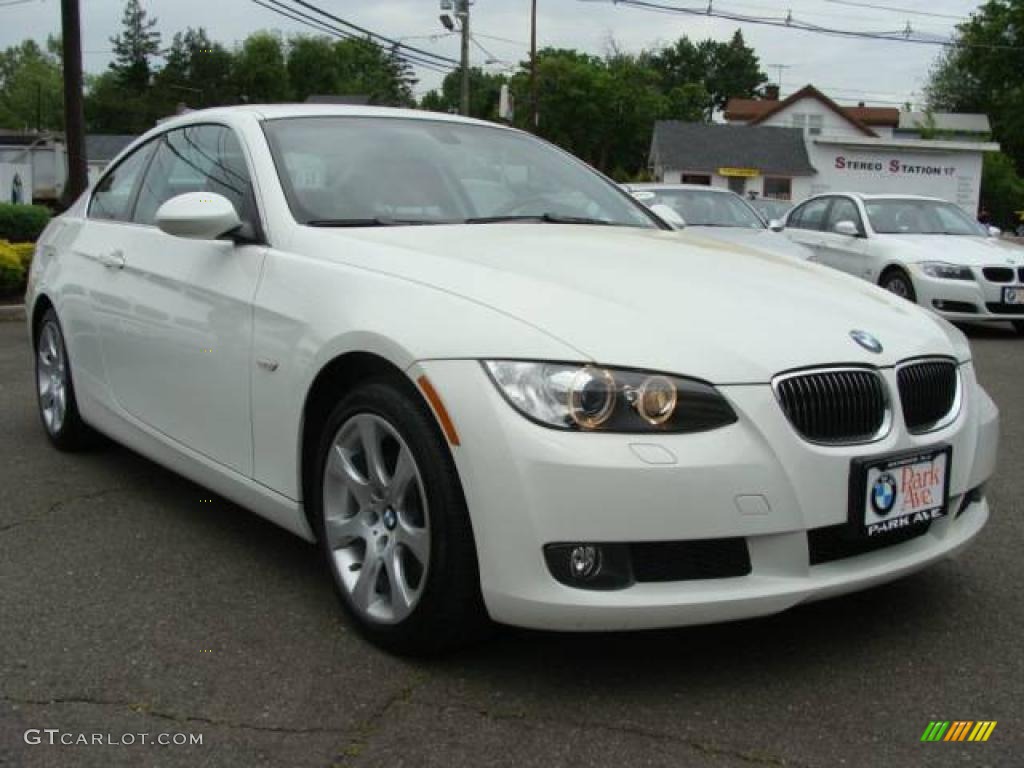 2007 3 Series 328xi Coupe - Alpine White / Coral Red/Black photo #2