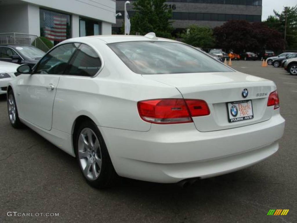 2007 3 Series 328xi Coupe - Alpine White / Coral Red/Black photo #6