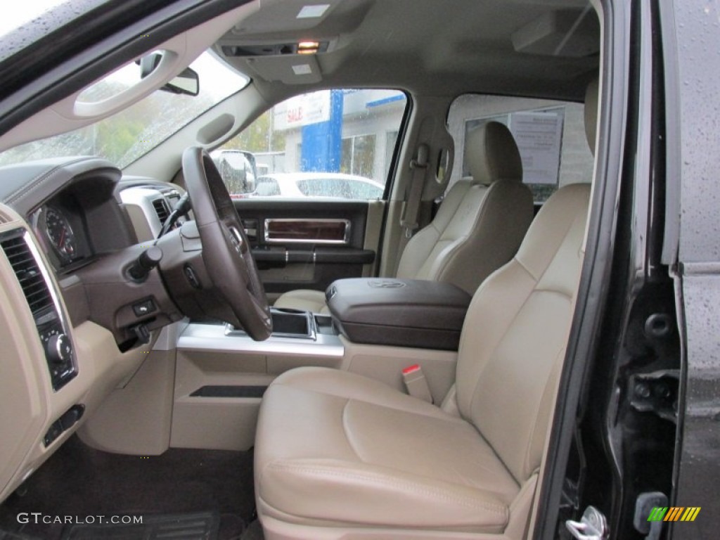 2011 Ram 3500 HD Laramie Crew Cab 4x4 Dually - Brilliant Black Crystal Pearl / Light Pebble Beige/Bark Brown photo #19