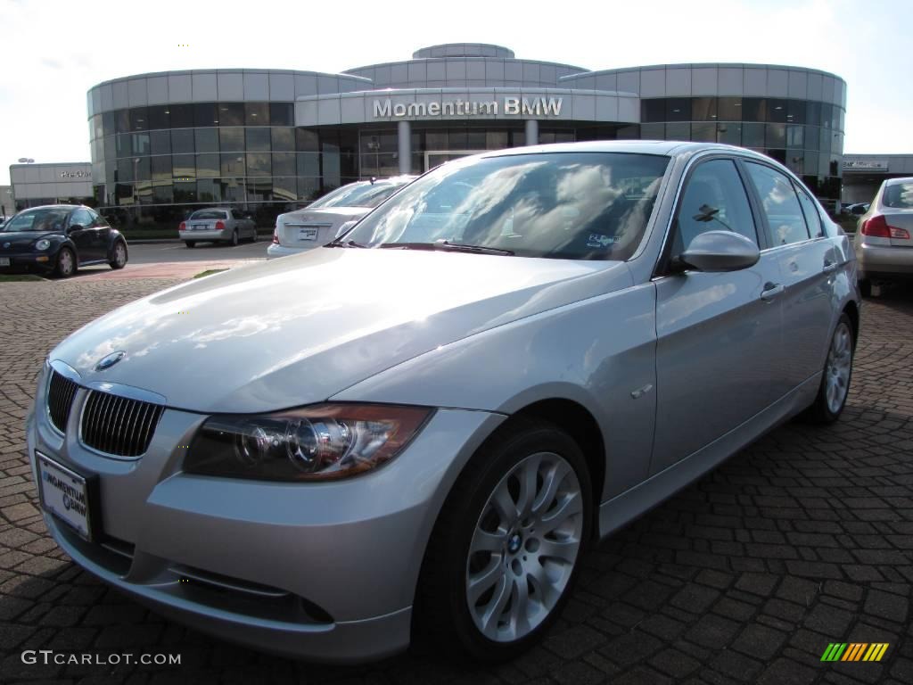 2007 3 Series 335i Sedan - Titanium Silver Metallic / Grey photo #1