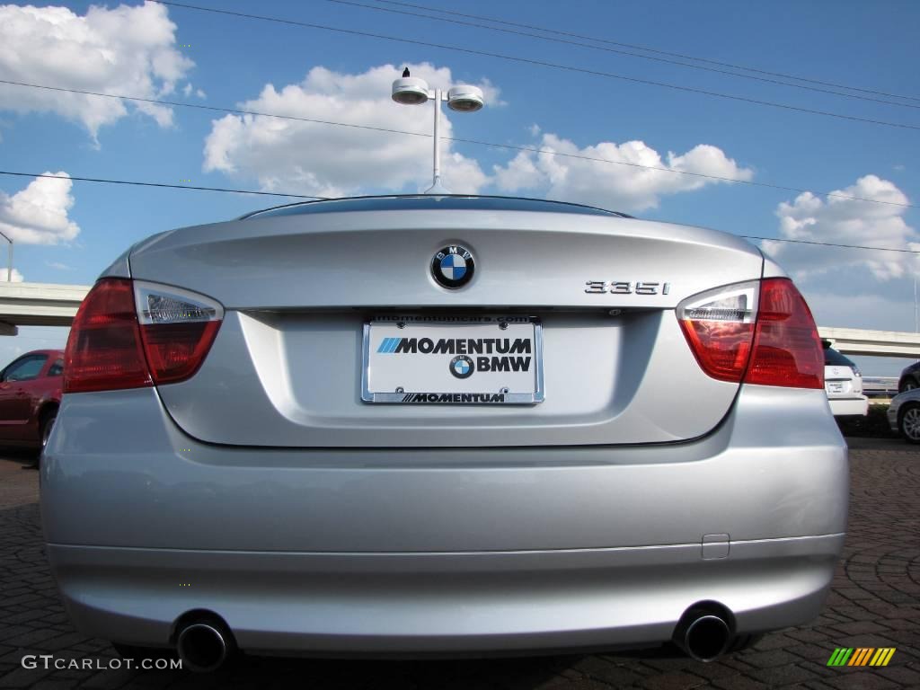 2007 3 Series 335i Sedan - Titanium Silver Metallic / Grey photo #4