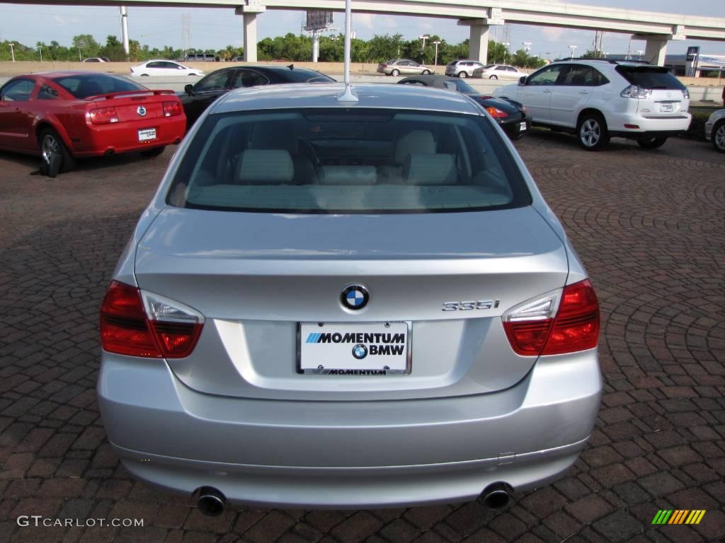 2007 3 Series 335i Sedan - Titanium Silver Metallic / Grey photo #12