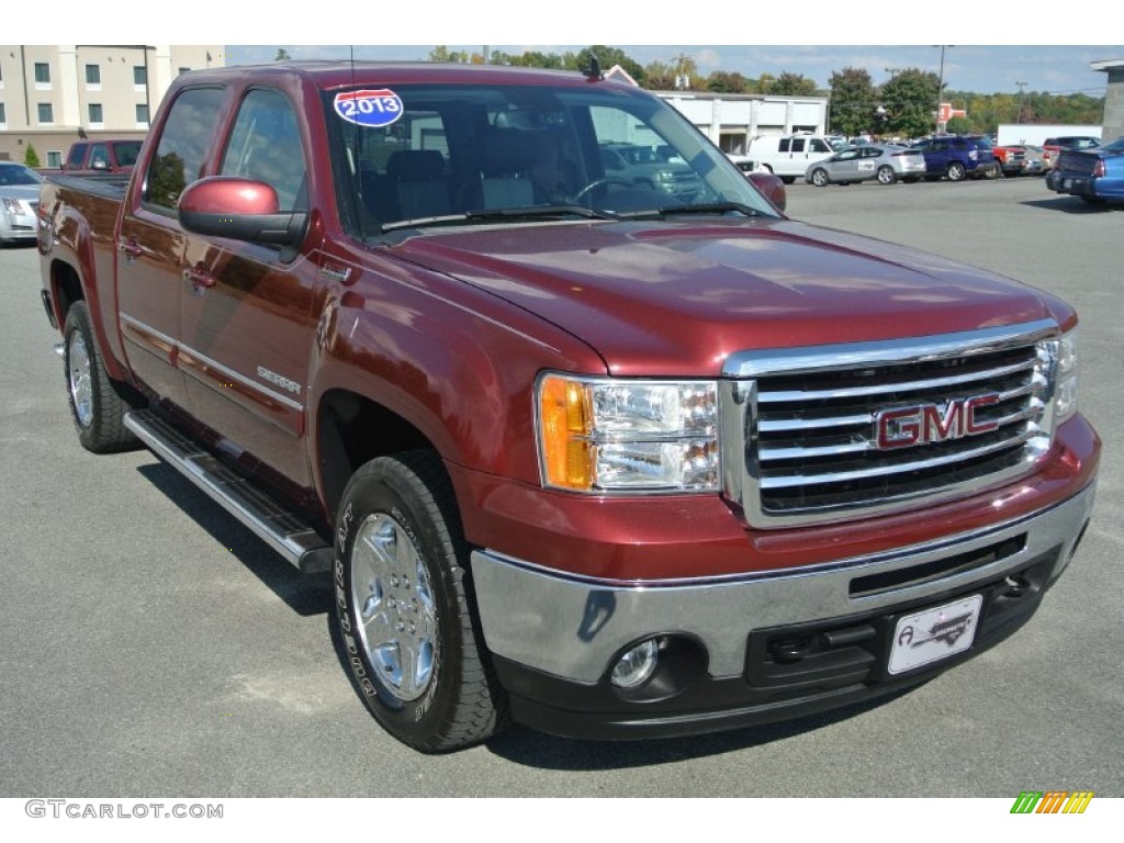 2013 Sierra 1500 SLT Crew Cab 4x4 - Sonoma Red Metallic / Ebony photo #1