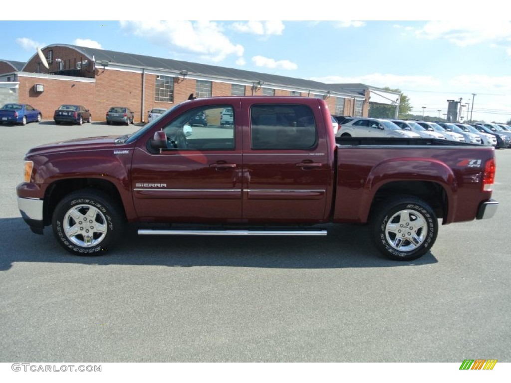 2013 Sierra 1500 SLT Crew Cab 4x4 - Sonoma Red Metallic / Ebony photo #3