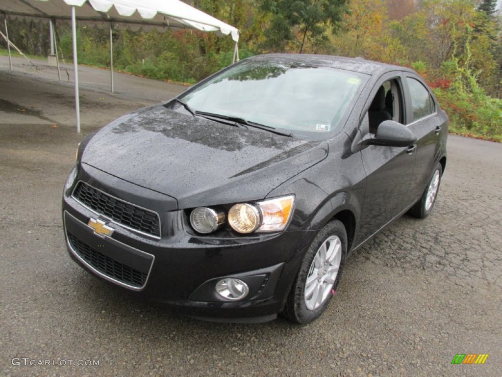 Black Granite Metallic 2015 Chevrolet Sonic LT Sedan Exterior Photo #98401864