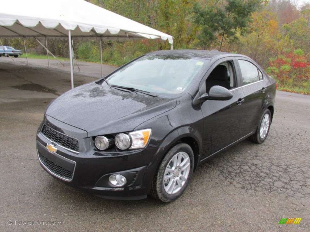 Black Granite Metallic 2015 Chevrolet Sonic LT Sedan Exterior Photo #98402332