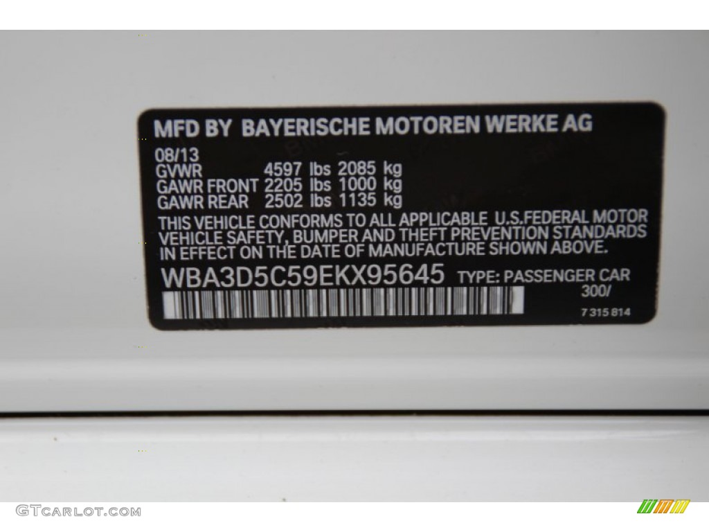 2014 3 Series 328d xDrive Sedan - Alpine White / Black photo #35