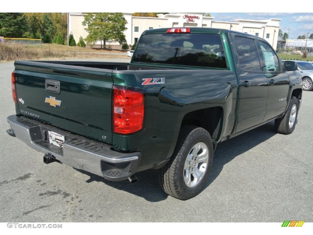 2015 Silverado 1500 LT Z71 Double Cab 4x4 - Rainforest Green Metallic / Cocoa/Dune photo #5