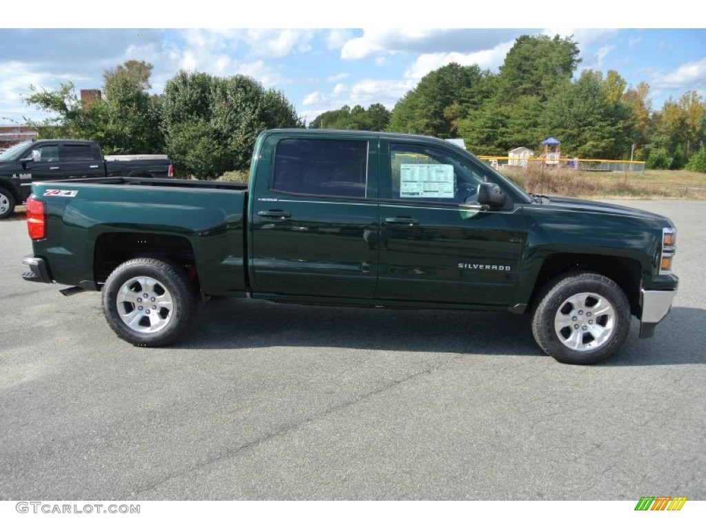 Rainforest Green Metallic 2015 Chevrolet Silverado 1500 LT Z71 Double Cab 4x4 Exterior Photo #98403679