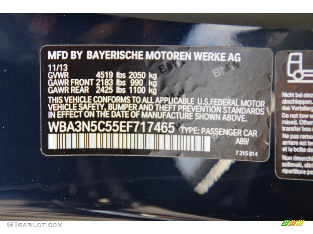 2014 4 Series Color Code A89 for Imperial Blue Metallic Photo #98404105