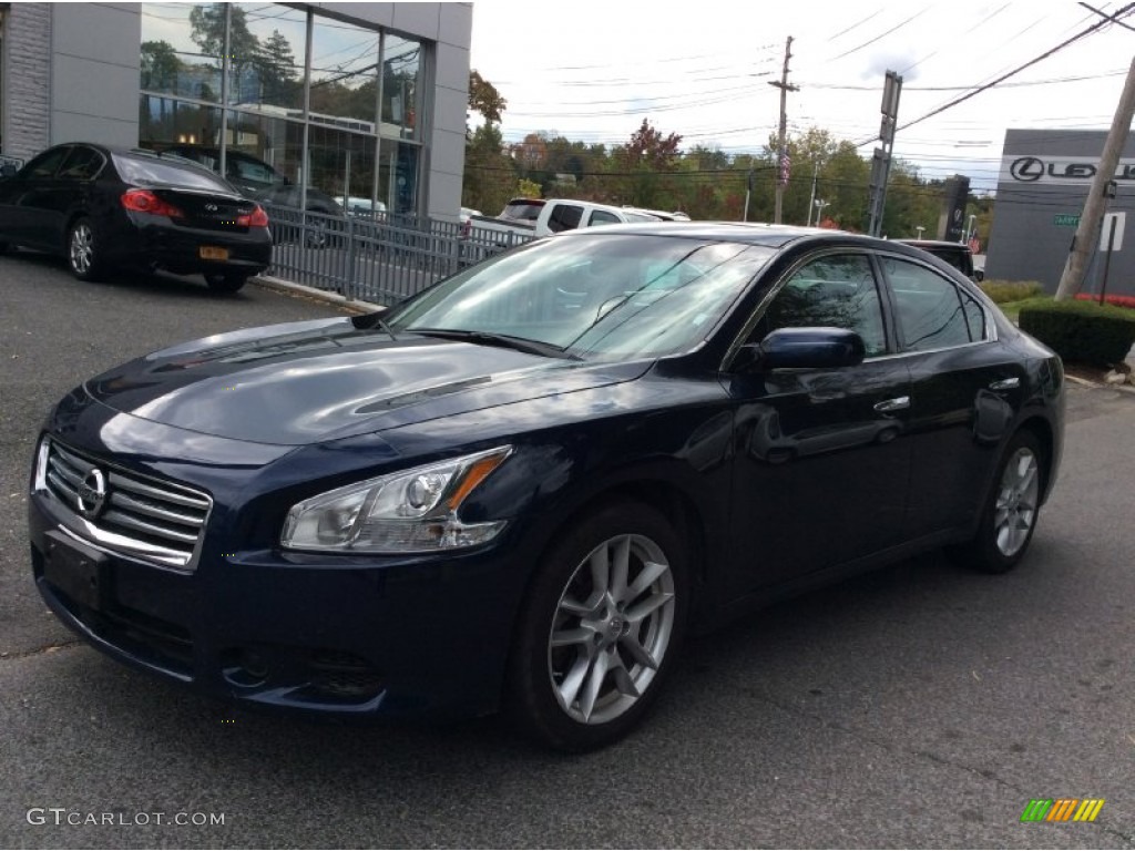 2014 Maxima 3.5 S - Navy Blue / Charcoal photo #7