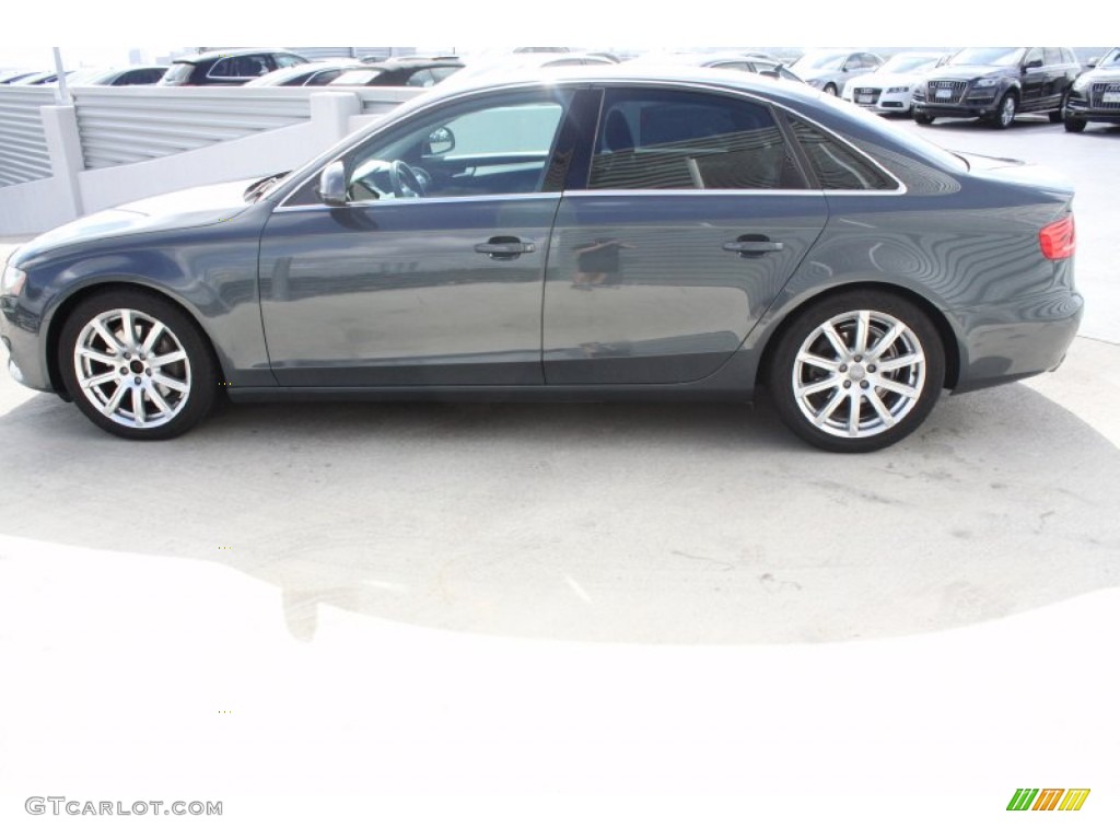 2009 A4 3.2 quattro Sedan - Meteor Grey Pearl Effect / Light Grey photo #4