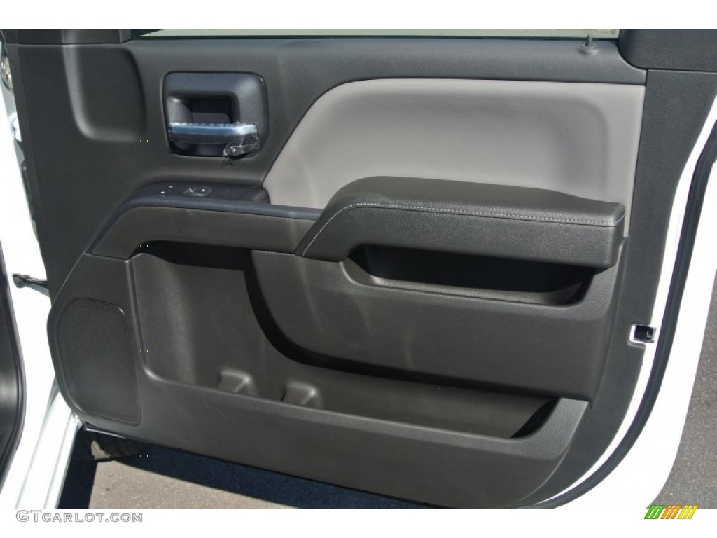 2015 GMC Sierra 1500 Regular Cab Jet Black/Dark Ash Door Panel Photo #98412736