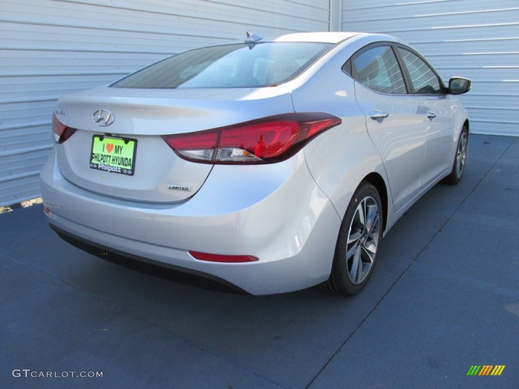 2015 Elantra Limited Sedan - Shimmering Air Silver / Gray photo #4