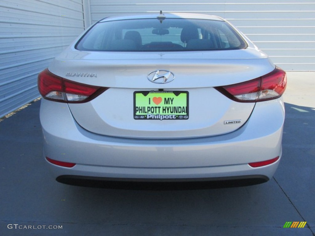 2015 Elantra Limited Sedan - Shimmering Air Silver / Gray photo #5