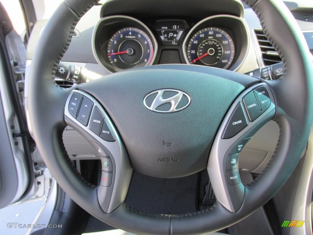 2015 Elantra Limited Sedan - Shimmering Air Silver / Gray photo #31
