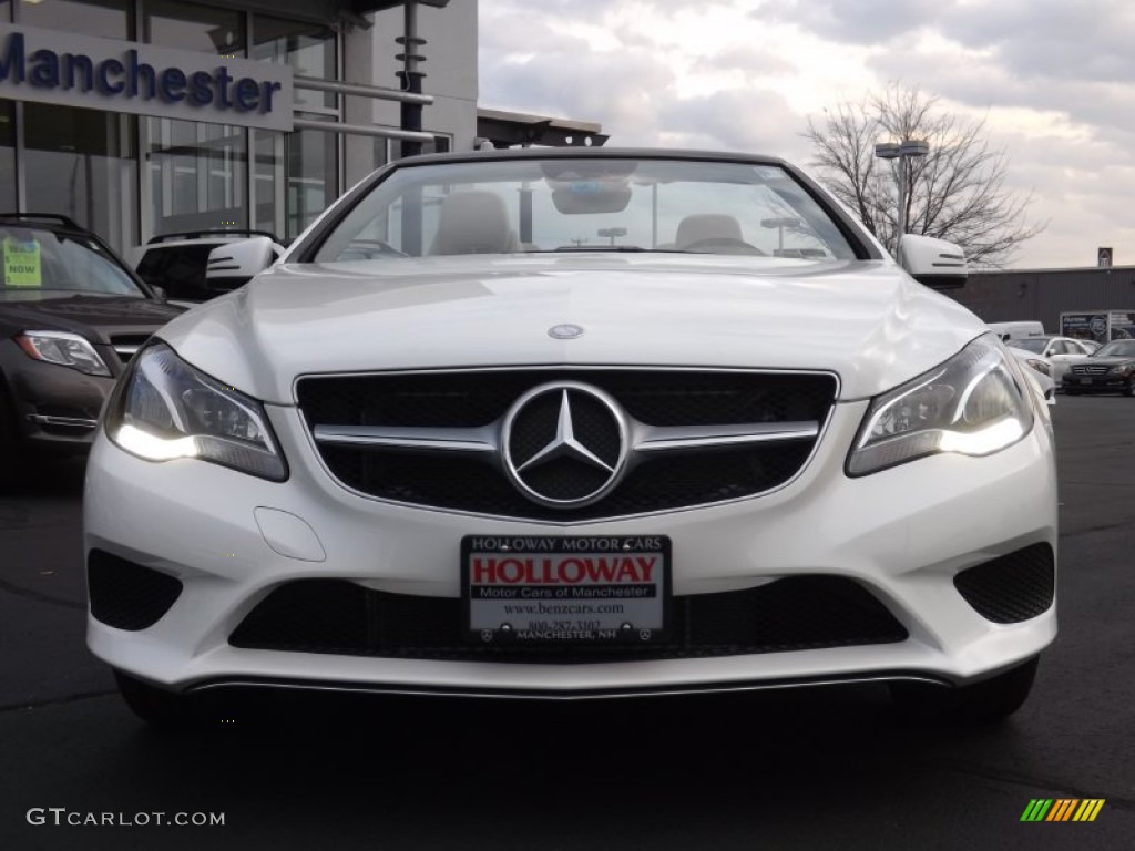 2014 E 350 Cabriolet - Diamond White Metallic / Silk Beige/Espresso Brown photo #2