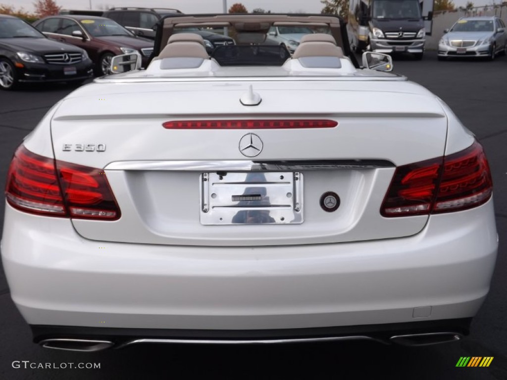 2014 E 350 Cabriolet - Diamond White Metallic / Silk Beige/Espresso Brown photo #4
