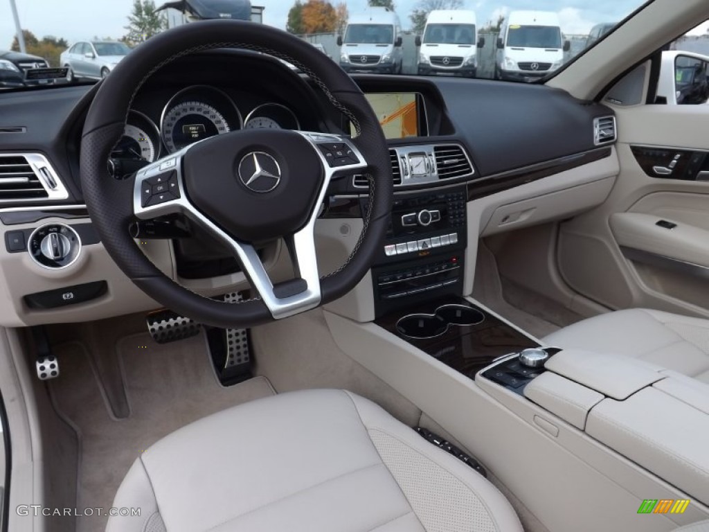 2014 E 350 Cabriolet - Diamond White Metallic / Silk Beige/Espresso Brown photo #7