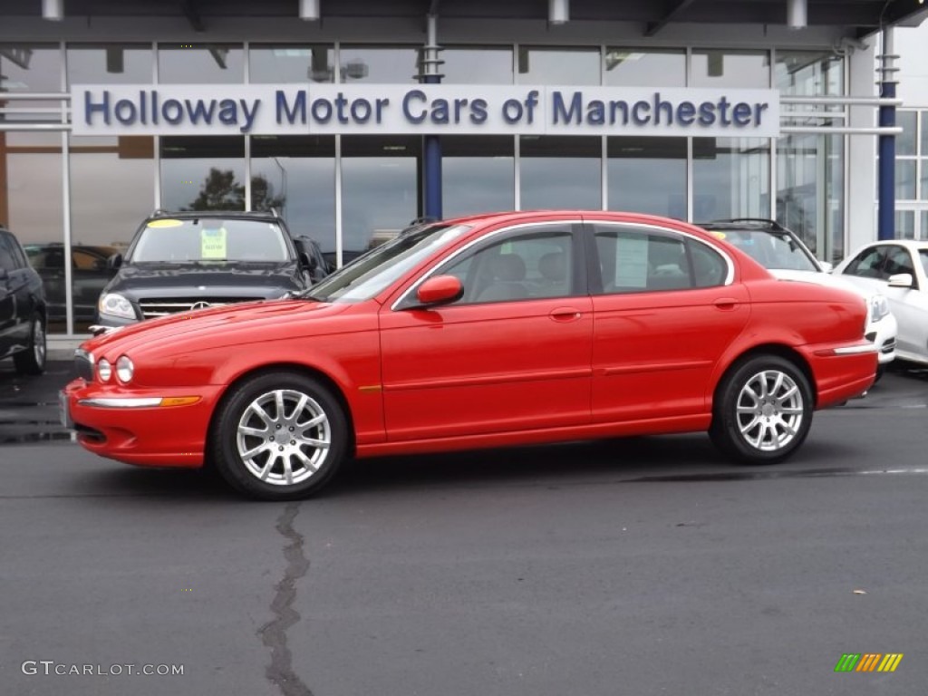 2003 X-Type 2.5 - Phoenix Red / Ivory photo #1