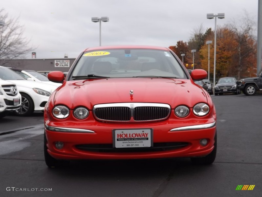 2003 X-Type 2.5 - Phoenix Red / Ivory photo #2