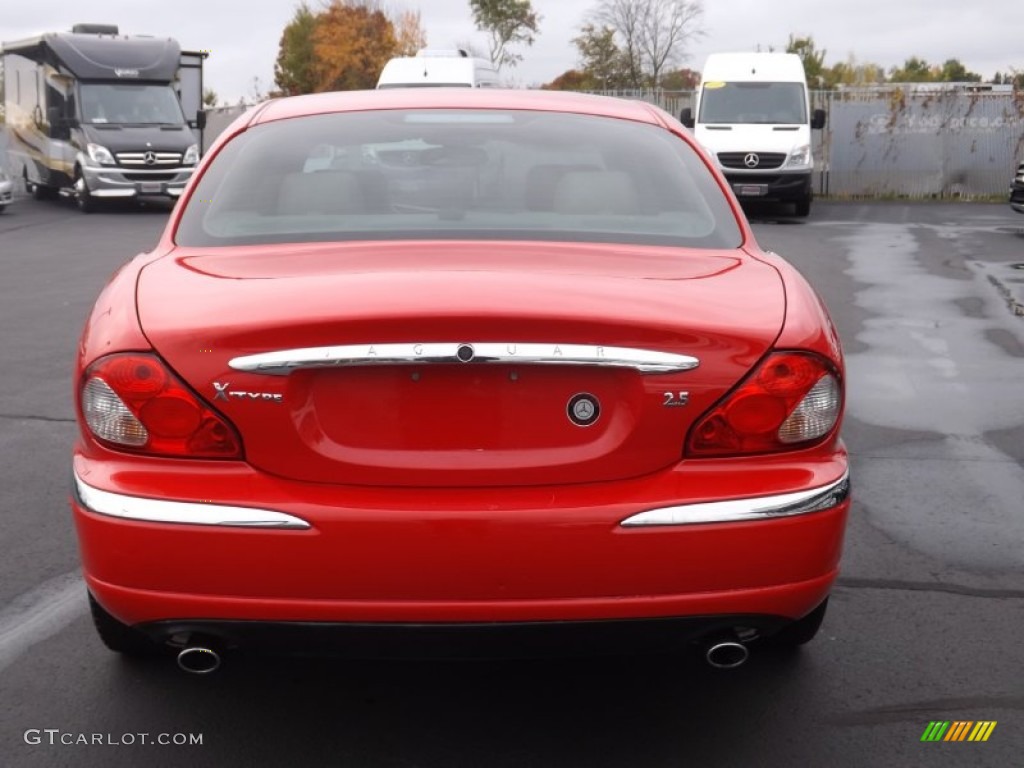 2003 X-Type 2.5 - Phoenix Red / Ivory photo #4