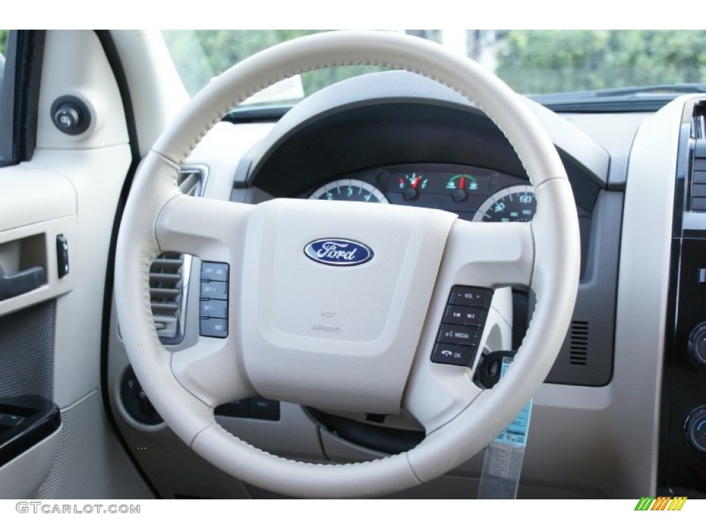 2012 Ford Escape Hybrid Limited Stone Steering Wheel Photo #98420866