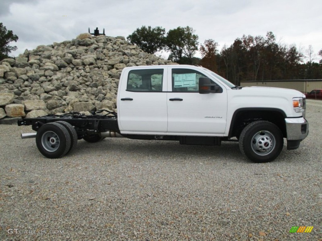 2015 Sierra 3500HD Work Truck Crew Cab 4x4 Chassis - Summit White / Jet Black/Dark Ash photo #28