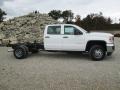 Summit White - Sierra 3500HD Work Truck Crew Cab 4x4 Chassis Photo No. 28
