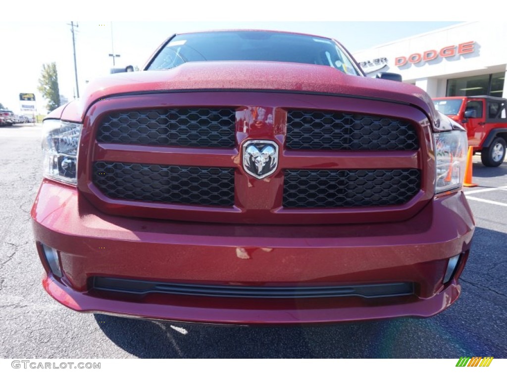 2014 1500 Express Quad Cab - Deep Cherry Red Crystal Pearl / Black/Diesel Gray photo #2