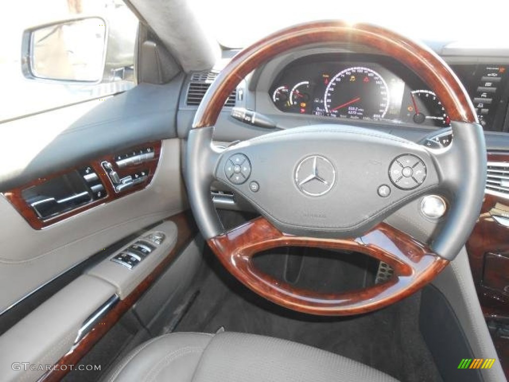 2012 Mercedes-Benz CL 63 AMG Ash/Grey Steering Wheel Photo #98426870