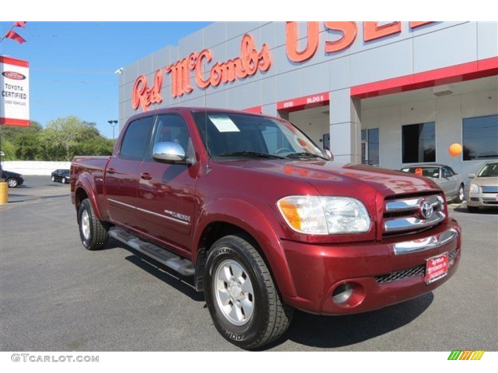 2005 Tundra SR5 Double Cab - Salsa Red Pearl / Taupe photo #1