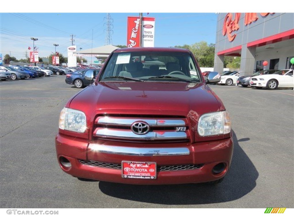 2005 Tundra SR5 Double Cab - Salsa Red Pearl / Taupe photo #2